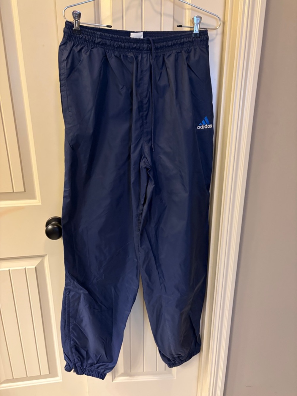 adidas Navy Track Pants with Blue Logo